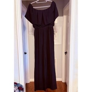 Vince Camuto Black Off Shoulder Wide Leg Jumpsuit Women's Size 6